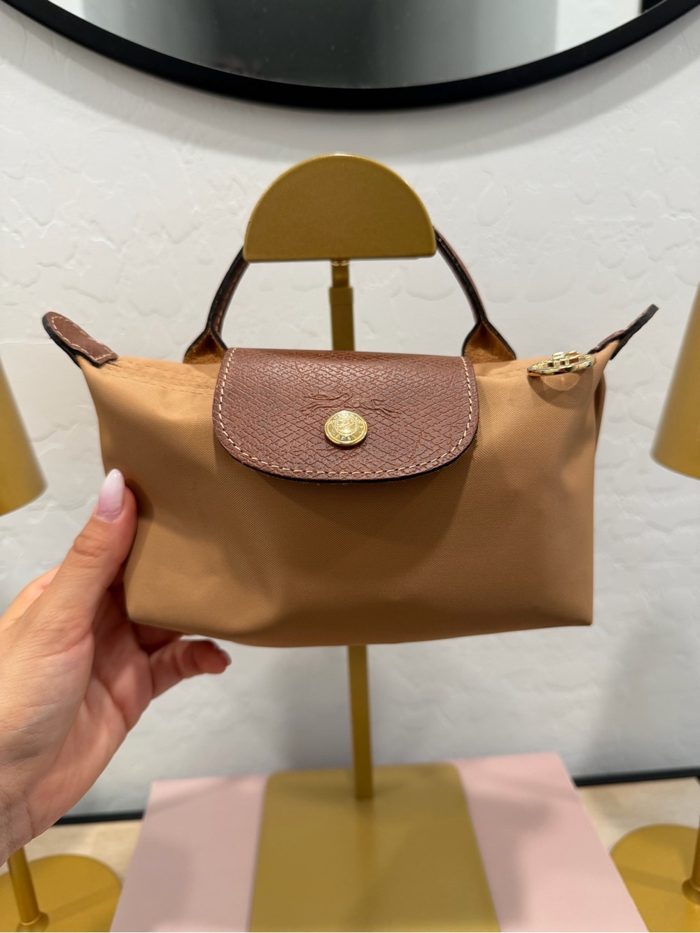 Longchamp Le Pliage Pouch with Top Handle - Picture 9 of 11